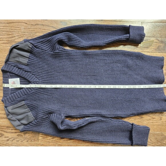 NWT The Marine Shop USMC Blue Wool Knit Sweater Wooly-P Long Sleeve Size 48 - Picture 5 of 14